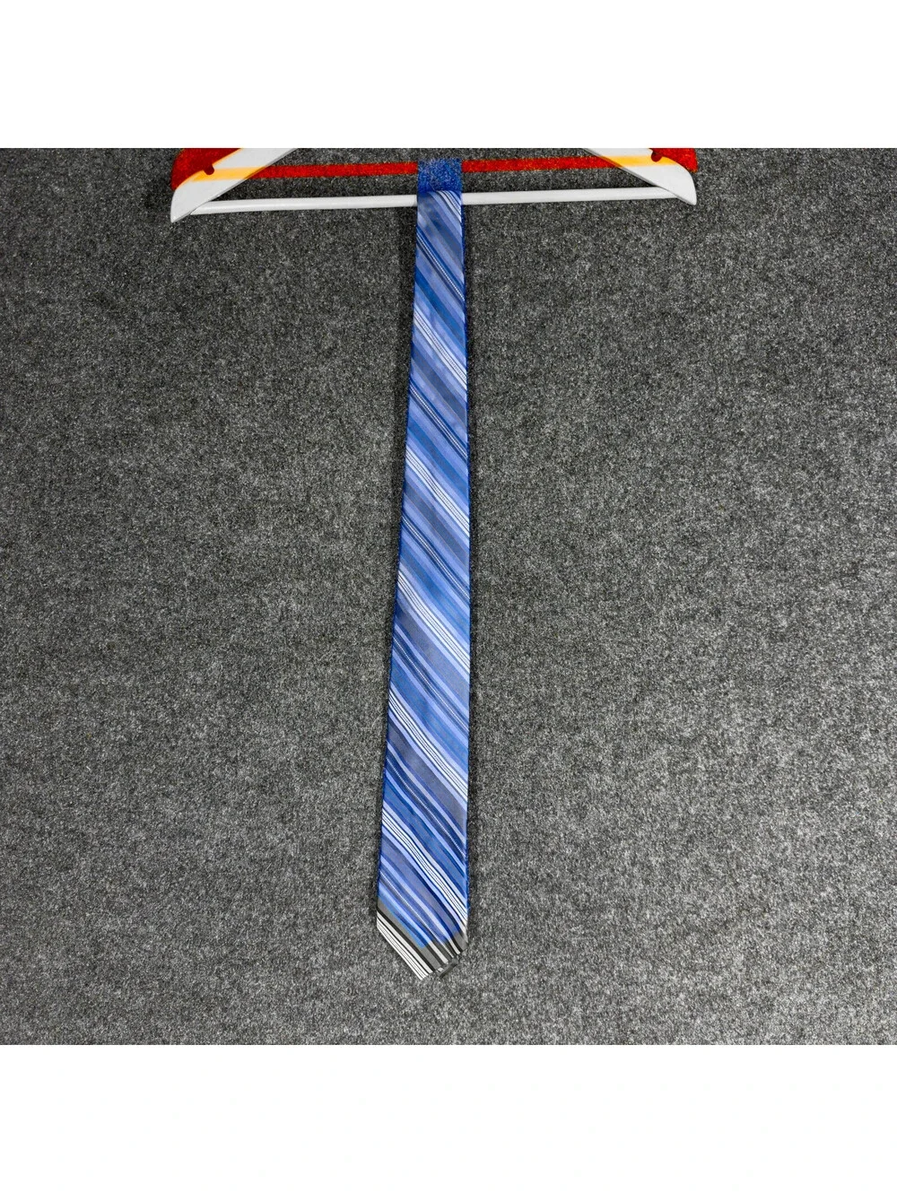 New Perry Ellis Tie Men Blue One Size Classic Adjustable Designer Striped